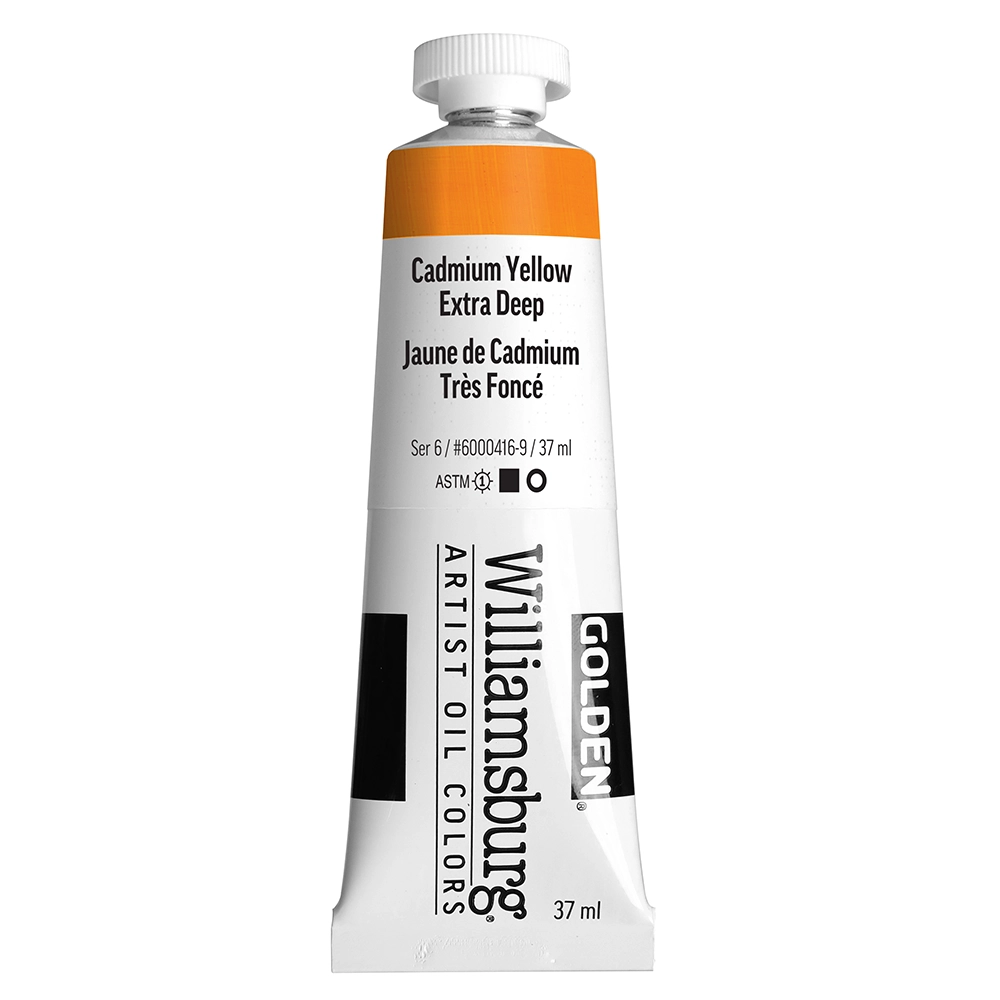 Williamsburg Artist Oil Colors - Cadmium Yellow Extra Deep - 37 ml tube - 037-ml-tubes