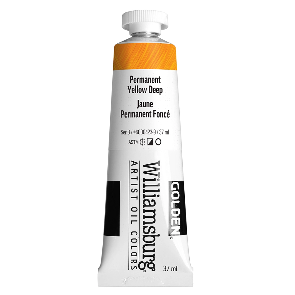 Williamsburg Artist Oil Colors - Permanent Yellow Deep - 37 ml tube - 037-ml-tubes