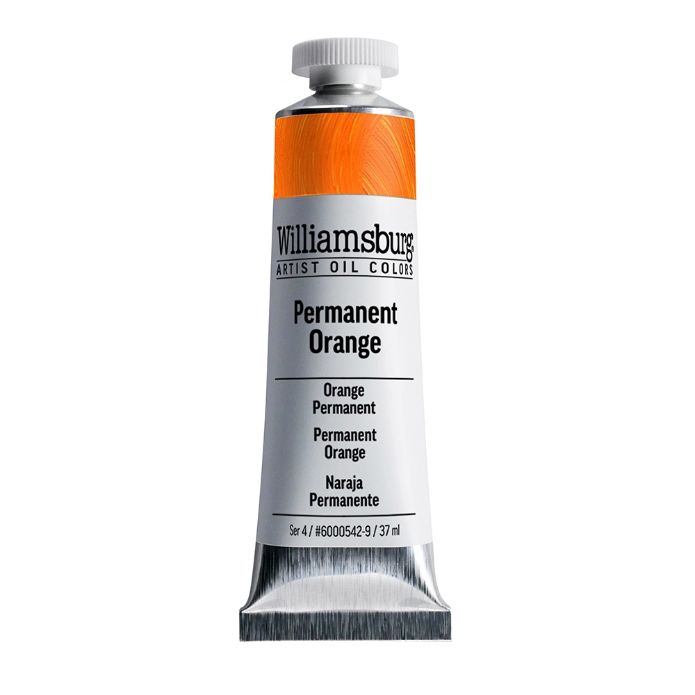 Williamsburg Artist Oil Colors - Permanent Orange - 37ml tube - 037-ml-tubes