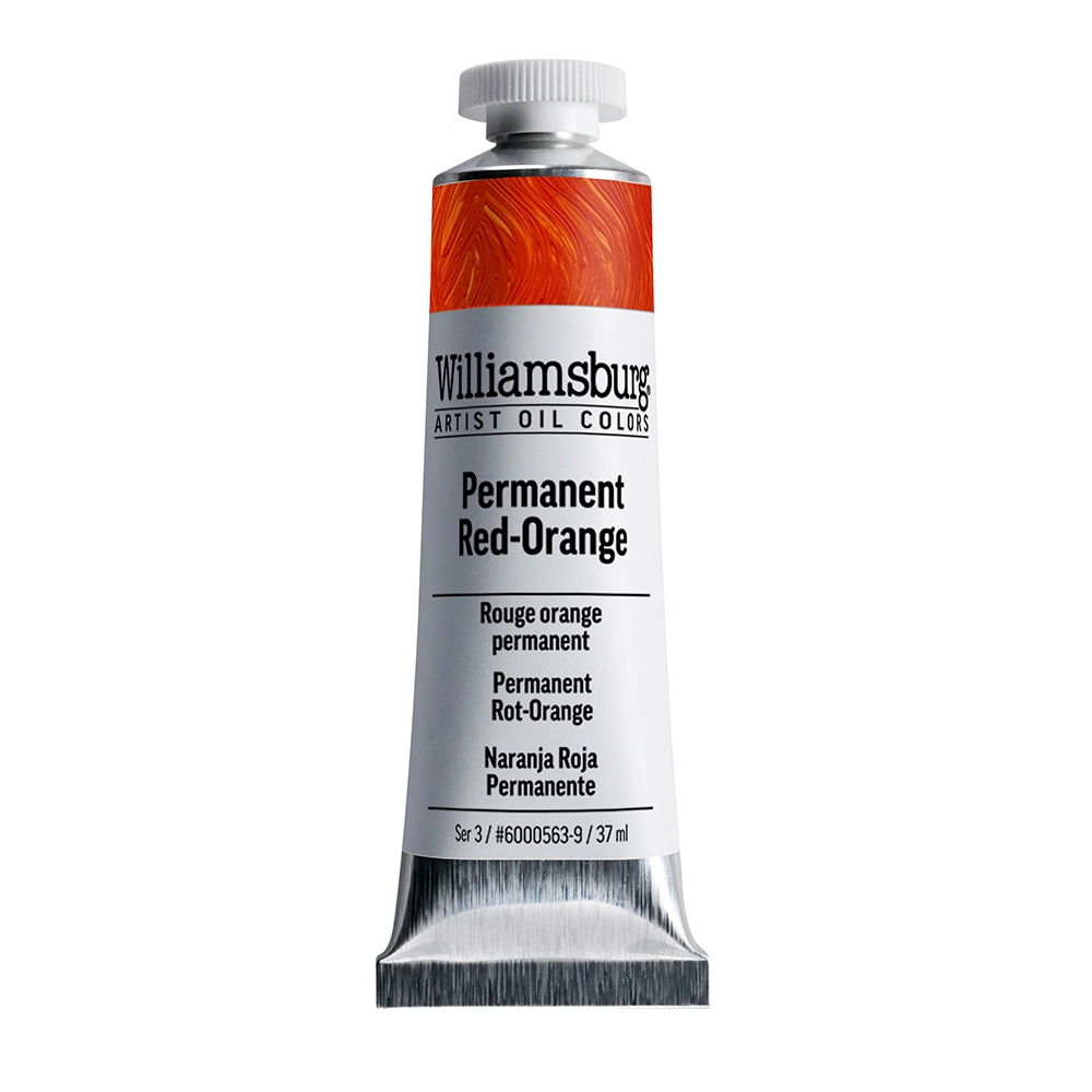 Williamsburg Artist Oil Colors - Permanent Red-Orange - 37ml tube - 037-ml-tubes