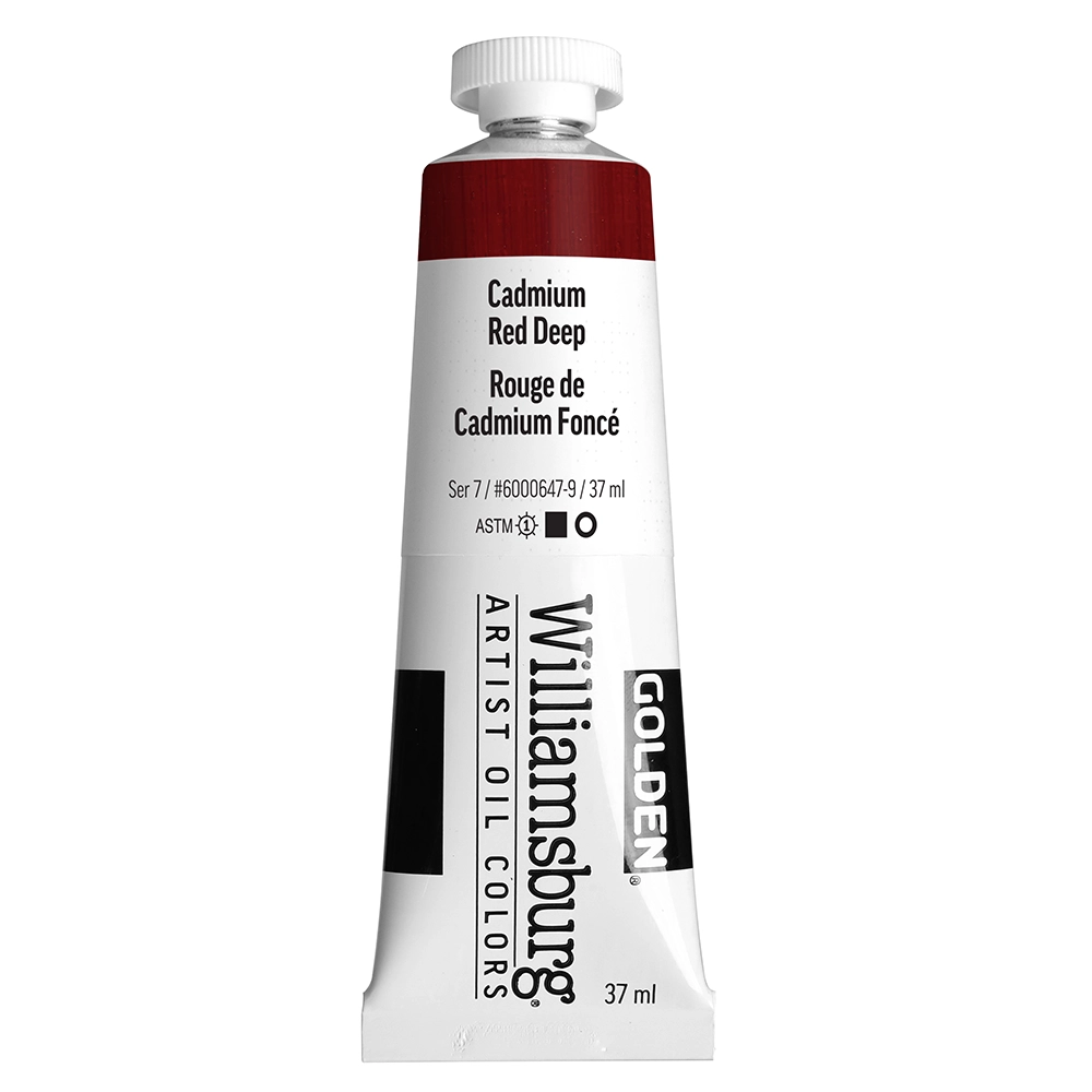 Williamsburg Artist Oil Colors - Cadmium Red Deep - 37 ml tube - 037-ml-tubes