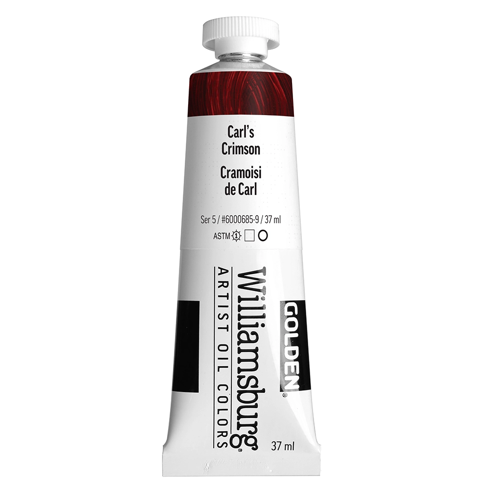 Williamsburg Artist Oil Colors - Carl's Crimson (Permanent) - 37 ml tube - 037-ml-tubes