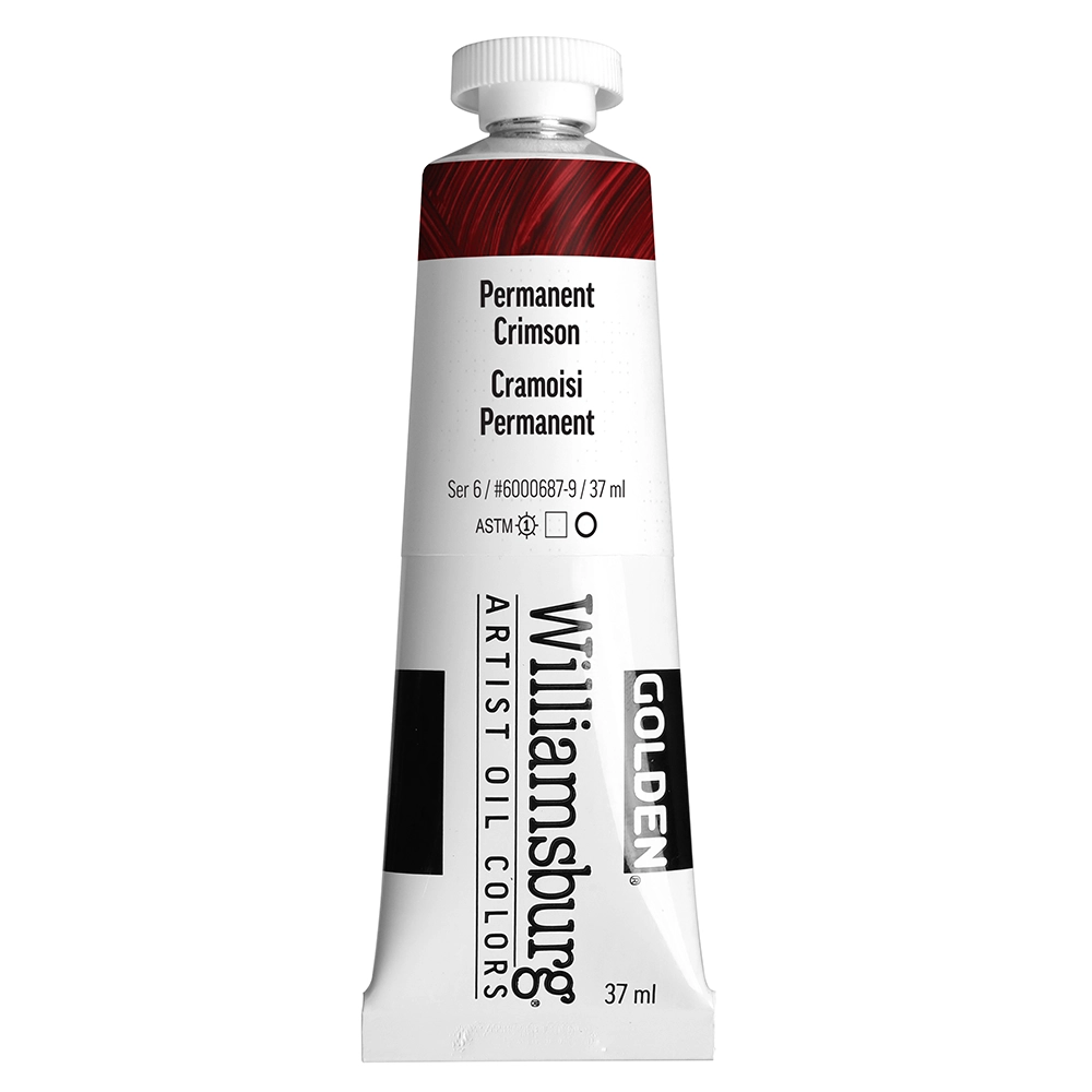 Williamsburg Artist Oil Colors - Permanent Crimson - 37 ml tube - 037-ml-tubes