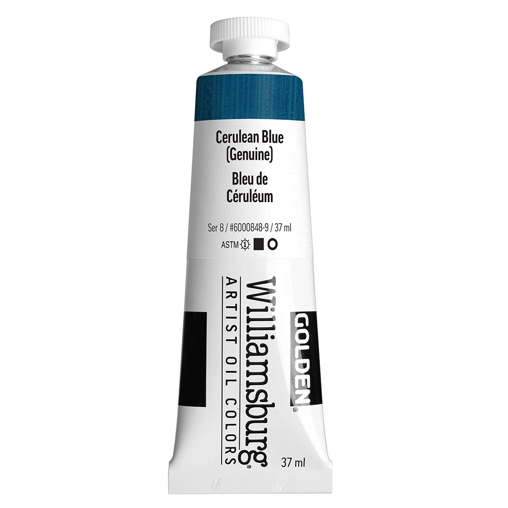 Williamsburg Artist Oil Colors - Cerulean Blue (Genuine) - 37 ml tube - 037-ml-tubes