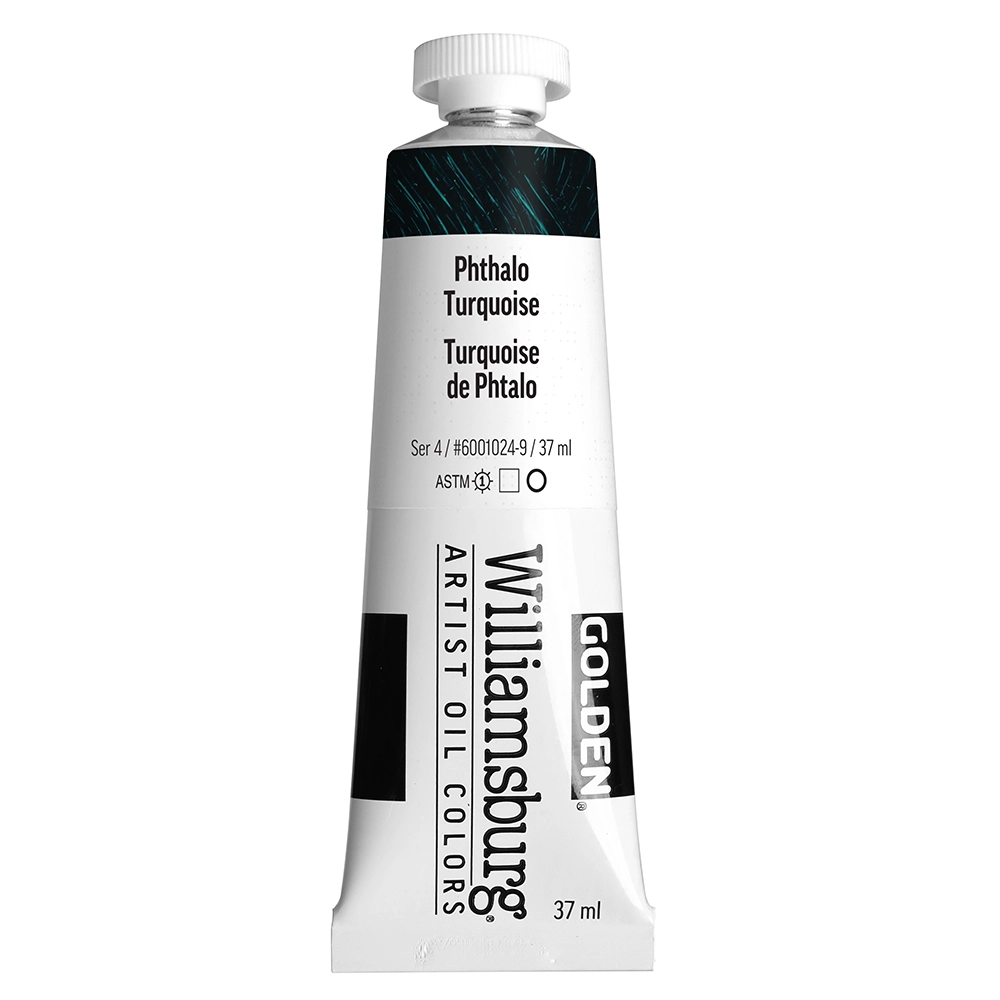 Williamsburg Artist Oil Colors - Phthalo Turquoise - 37 ml tube - 037-ml-tubes
