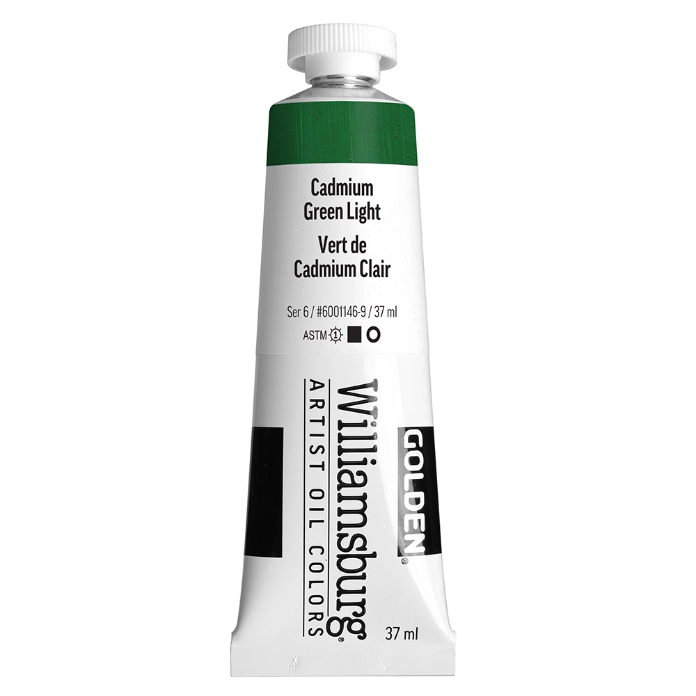 Williamsburg Artist Oil Colors - Cadmium Green Light - 37 ml tube - 037-ml-tubes