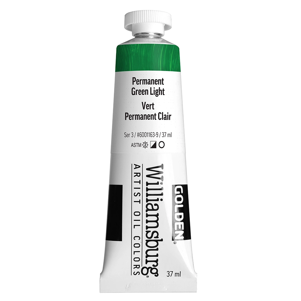 Williamsburg Artist Oil Colors - Permanent Green Light - 37 ml tube - 037-ml-tubes