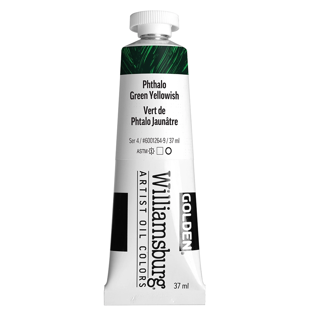 Williamsburg Artist Oil Colors - Phthalo Green-Yellowish - 37 ml tube - 037-ml-tubes