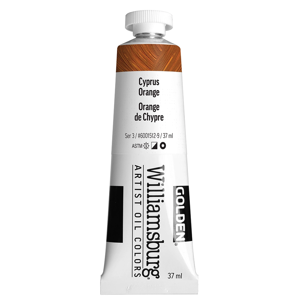 Williamsburg Artist Oil Colors - Cyprus Orange - 37 ml tube - 037-ml-tubes