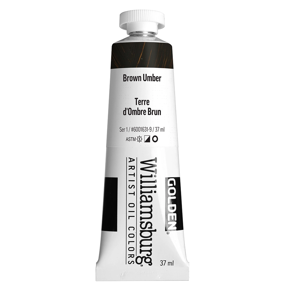 Williamsburg Artist Oil Colors - Brown Umber - 37 ml tube - 037-ml-tubes