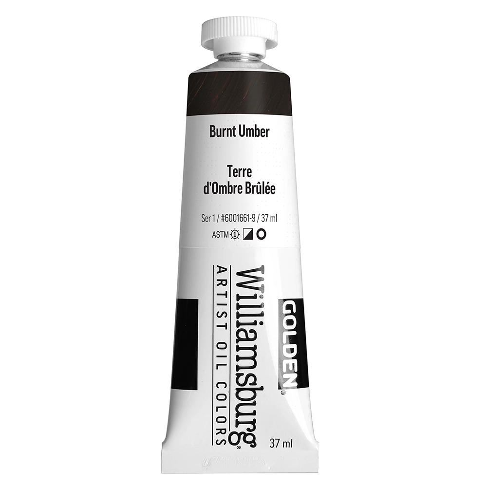Williamsburg Artist Oil Colors - Burnt Umber - 37 ml tube - 037-ml-tubes