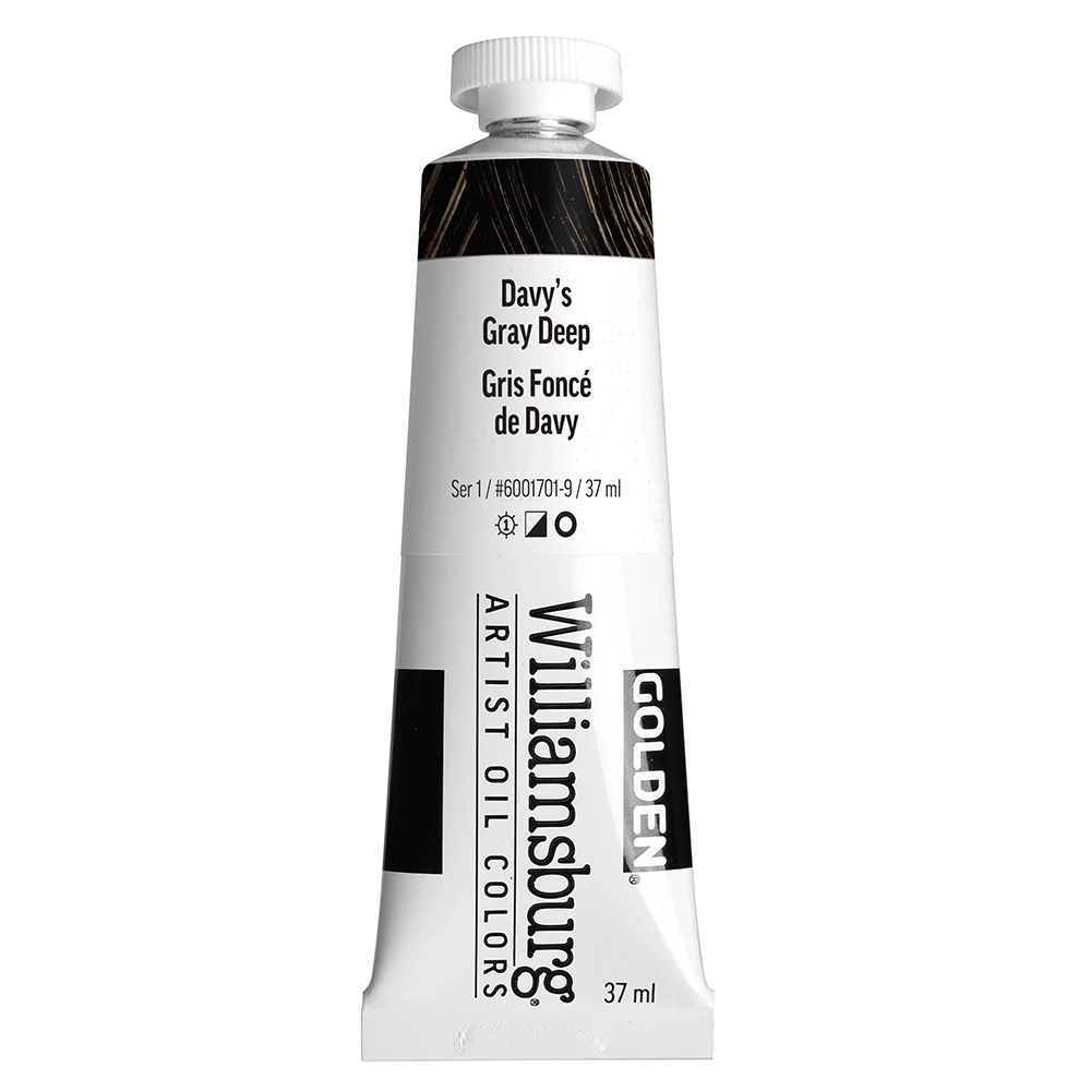 Williamsburg Artist Oil Colors - Davy's Gray Deep - 37 ml tube - 037-ml-tubes