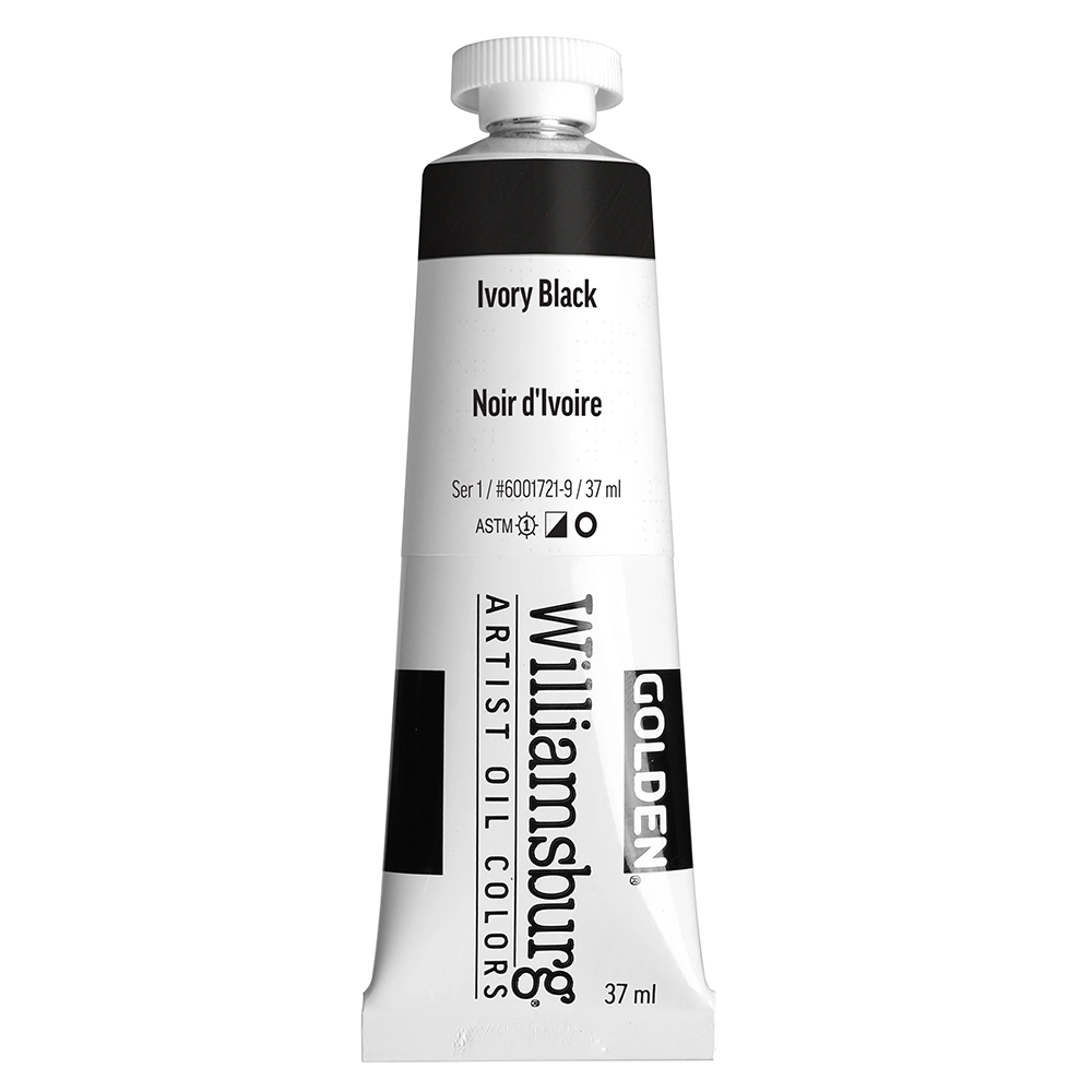 Williamsburg Artist Oil Colors - Ivory Black - 37 ml tube - 037-ml-tubes