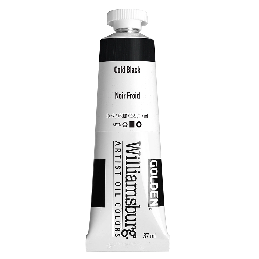 Williamsburg Artist Oil Colors - Cold Black - 37 ml tube - 037-ml-tubes