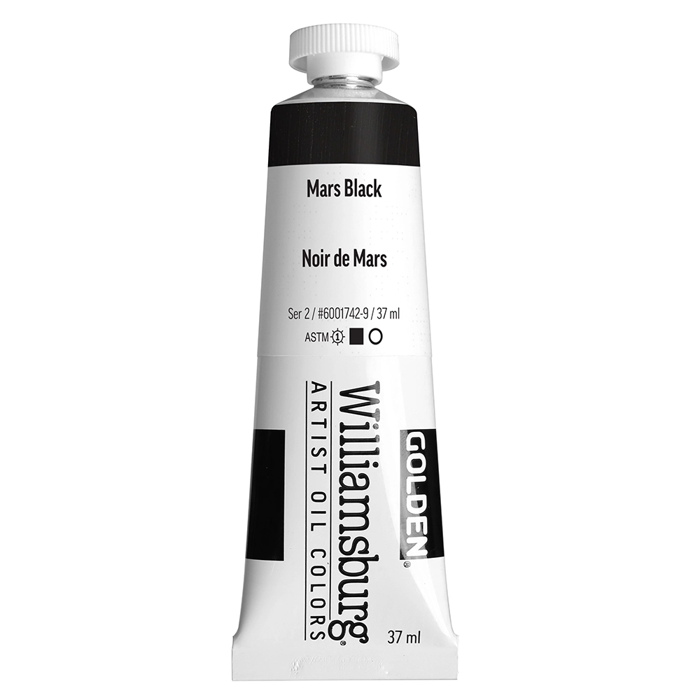 Williamsburg Artist Oil Colors - Mars Black - 37 ml tube - 037-ml-tubes