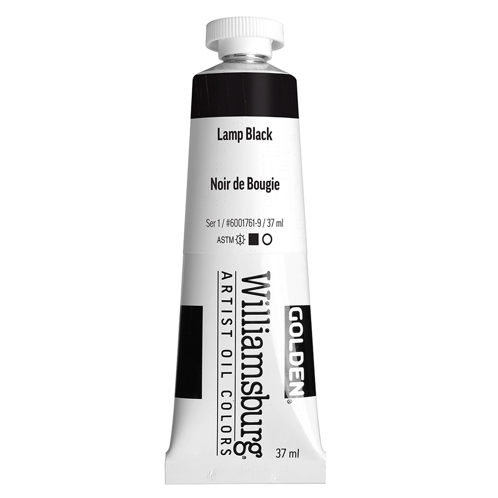 Williamsburg Artist Oil Colors - Lamp Black - 37 ml tube - 037-ml-tubes