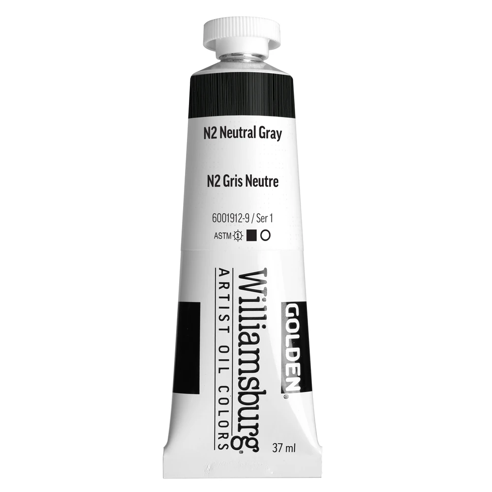Williamsburg Artist Oil Colors - N2 Neutral Gray - 37 ml tube - 037-ml-tubes