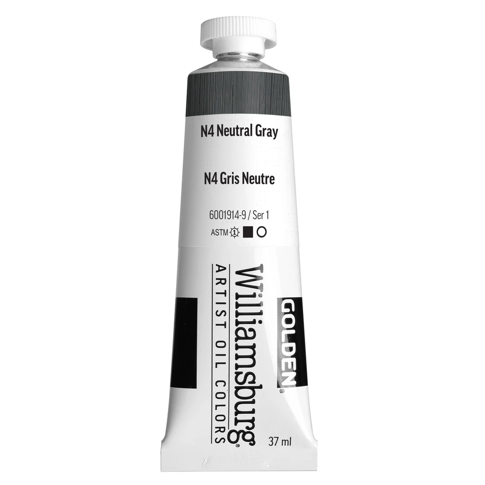 Williamsburg Artist Oil Colors - N4 Neutral Gray - 37 ml tube - 037-ml-tubes