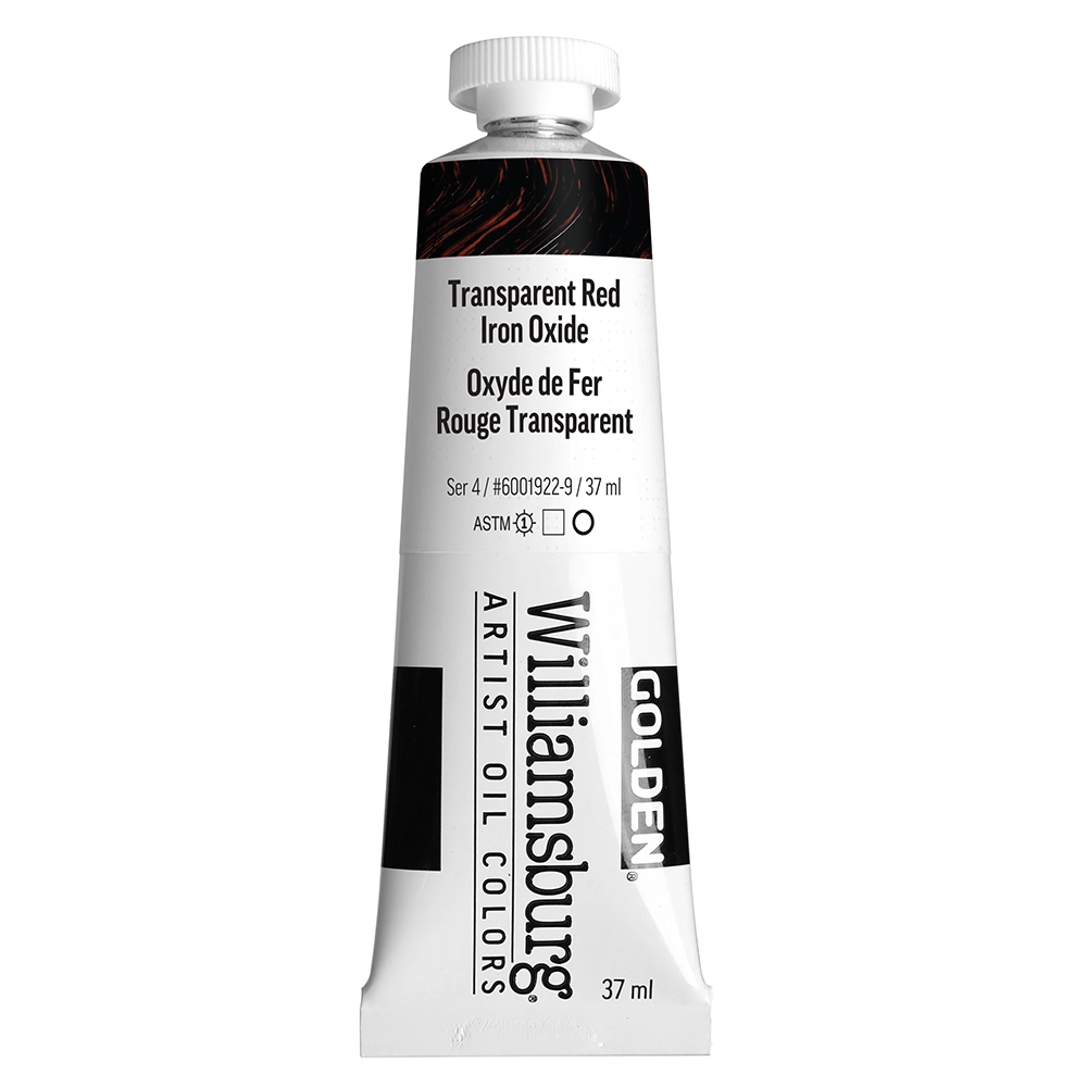 Williamsburg Artist Oil Colors - Transparent Red Iron Oxide - 37 ml tube - 037-ml-tubes