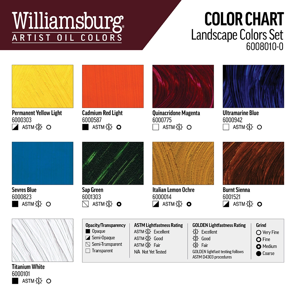 Williamsburg Landscape Colors Set - Oil Set - default
