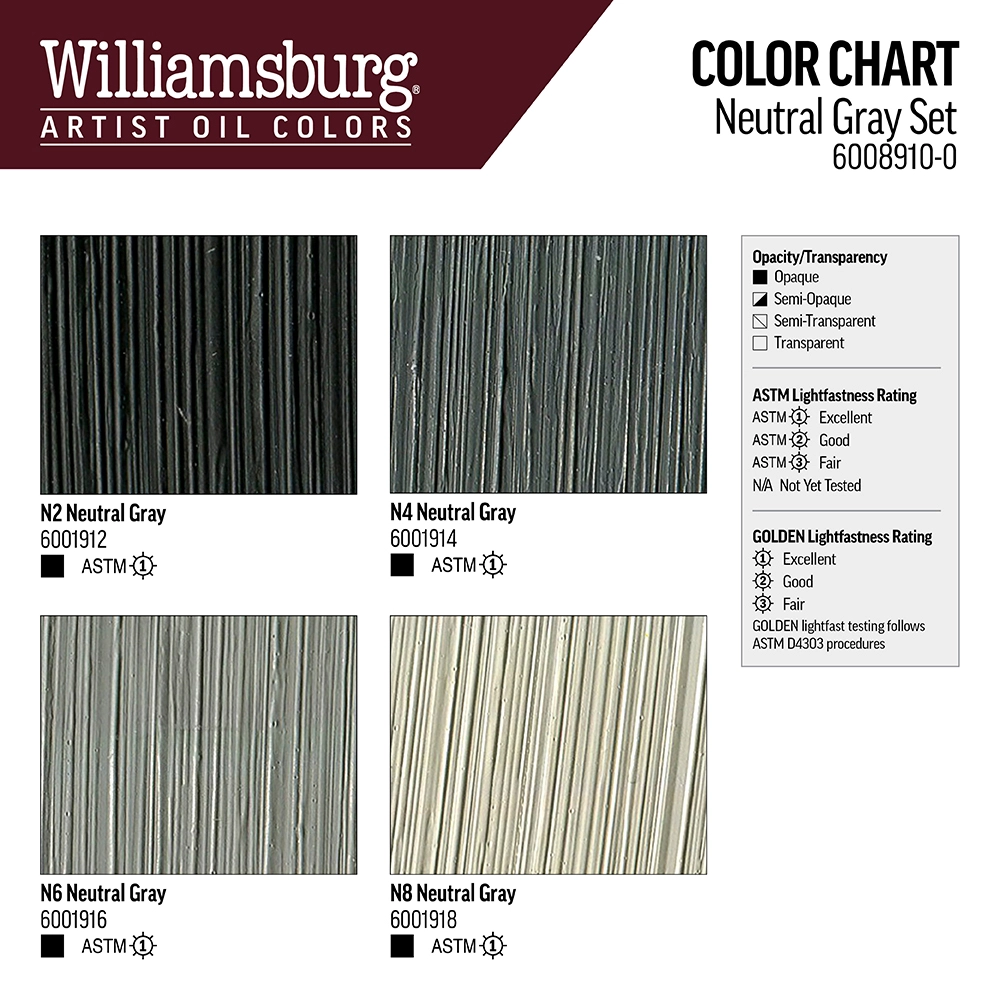 Williamsburg Neutral Gray Set - Oil Set - default