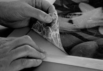 Rice paper removes easily from carrier after printing.