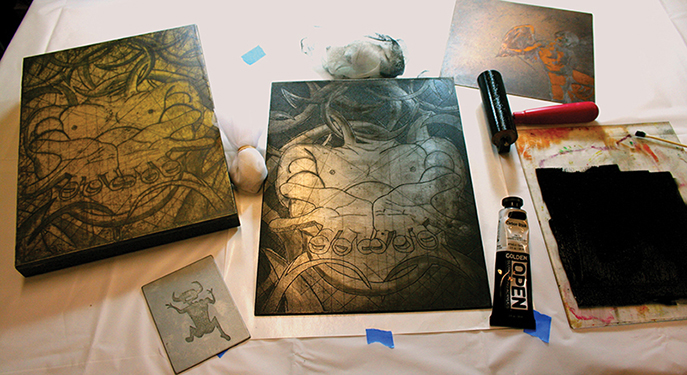 Inking Copper and Zinc Plates with OPEN