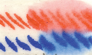 Figure 5: Coarse Molding Paste washed with water (left) and alcohol (right).
