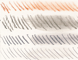 Figure 7: The harder, less porous surface of burnished Sandable Hard Gesso allowed for sharp, crisp lines.