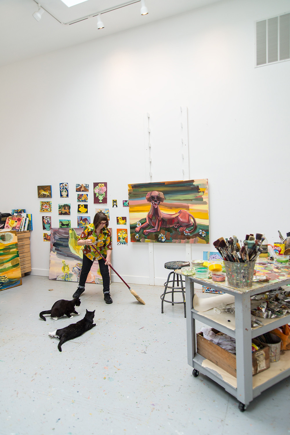 Judith Linhares in studio June 2015 ©2015 Amanda Marie Mason Photo Photography