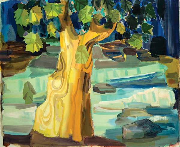 Judith Linhares, Tree, 1996, 42" x 51" ©Judith Linhares, 1996