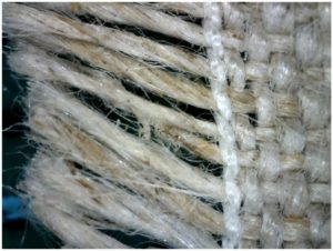 Fig. 2: A fringe selvedge linen canvas.