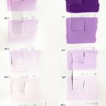 QoR Ultramarine Pink Dark watercolor lightfast test result photograph, water dilution on left and mixes with Titanium White on right on cold press watercolor paper.