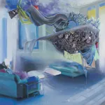 10″ x 10″, Oil and Amethyst on Panel