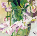 oil on board,  10″ x 10″, $300