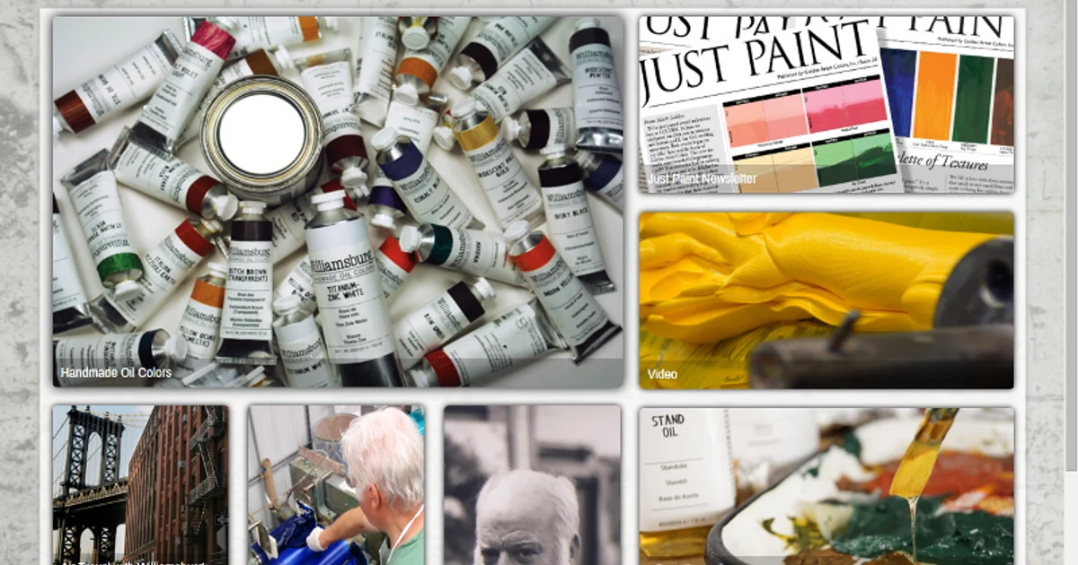 Golden Artist Colors Launches Newly Designed Website for Williamsburg Handmade Oil Colors