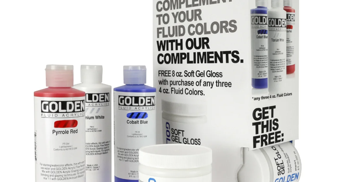 GOLDEN Gel Medium and Fluid Acrylics Featured in Spring Promotion, Highlighting Product Versatility, Endless Possibilities