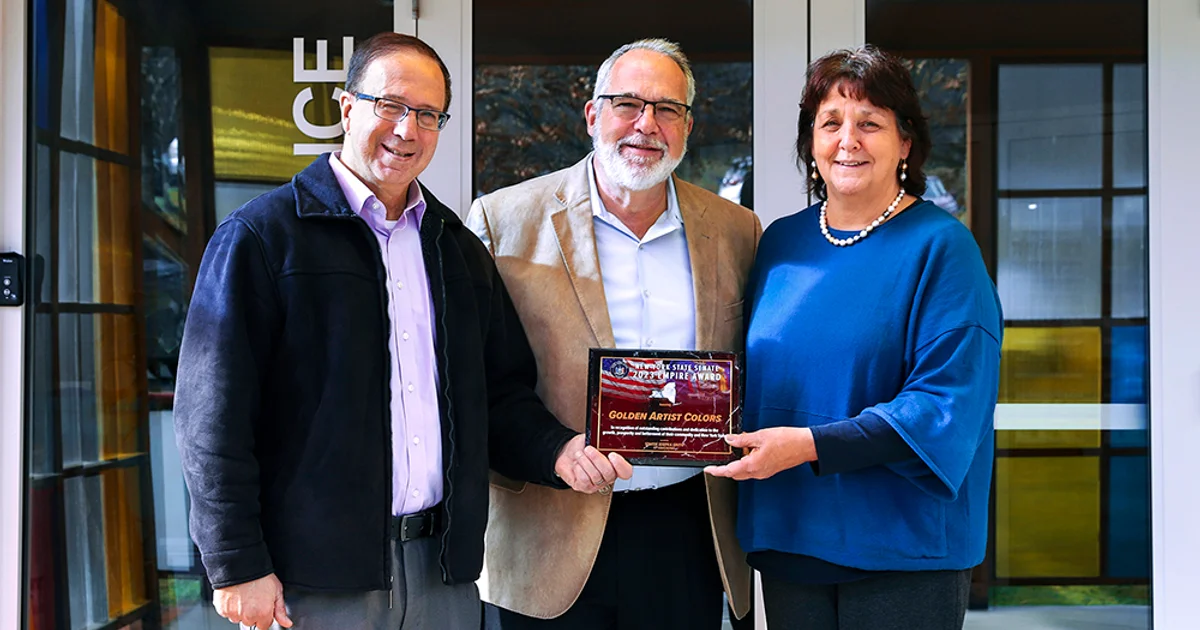Senator Joseph A. Griffo Presents NYS Senate Empire Award to Golden Artist Colors