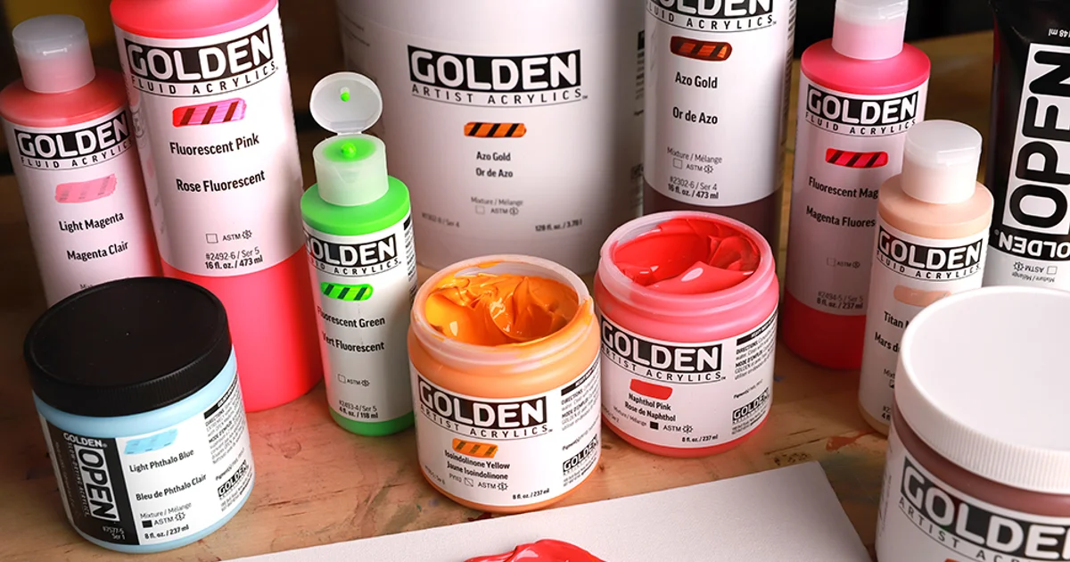 GOLDEN Introduces New Colors to Heavy Body, Fluid, and OPEN Slow-Drying Acrylic Lines